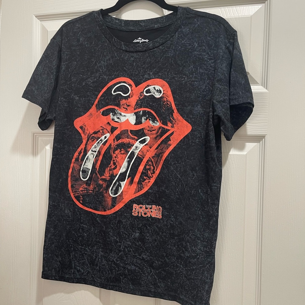 The Rolling Stones Black and Red Graphic Tee